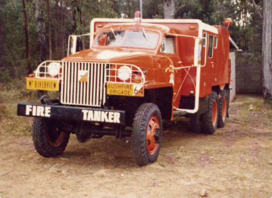 Fondly remembered by those who used it, the brigade's converted war-surplus Studebaker 6x6 tanker. 