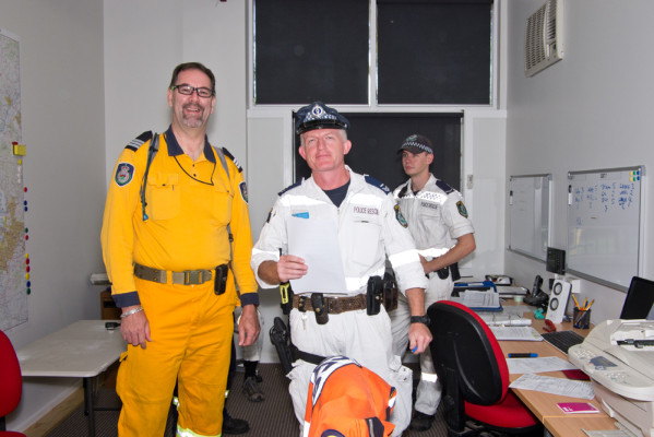 Police and SES personnel used Mt Riverview fire station as a base during a 2015 search and rescue operation.